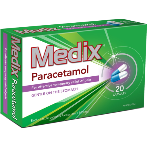 Medix Paracetamol Capsules 20pk