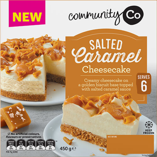 Community Co Cheesecake Salted caramel 450g