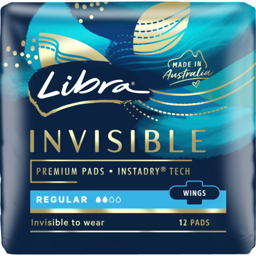 Libra Sanitary Napkin Invisible Regular Wings 12pk