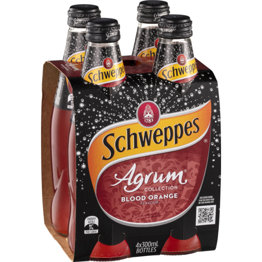 Schweppes Agrum Blood Orange 300ml x4pk