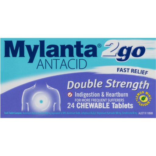 Mylanta Antacid Tablets Double Strength 24pk