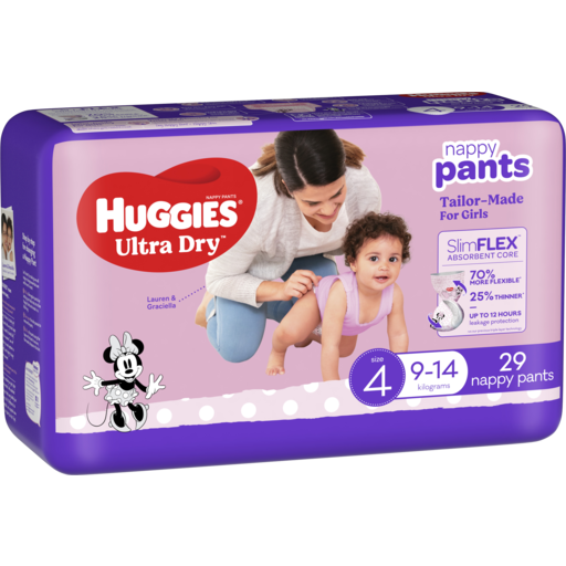 Huggies Nappy Pants Toddler Girls 29pk