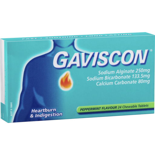 Gaviscon Tablet Peppermint 24pk