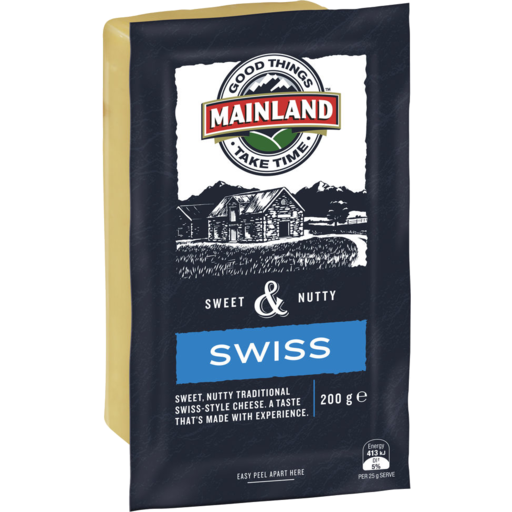 Mainland Swiss Block Cheese 250g