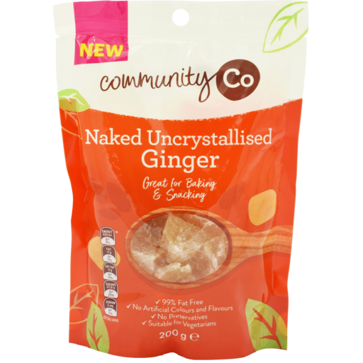 Community Co Ginger Naked Uncrystallised 200g