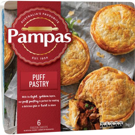 Pampas Puff Pastry 6 Sheets 1kg