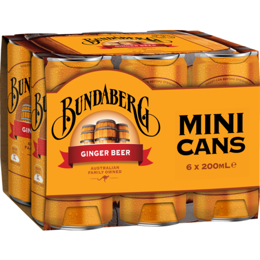 Bundaberg Ginger Beer 200ml x 6pk