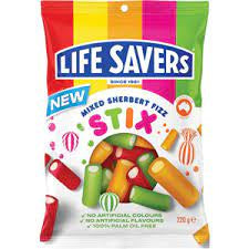 Life Savers Stix Mixed Sherbert Fizz 200gr