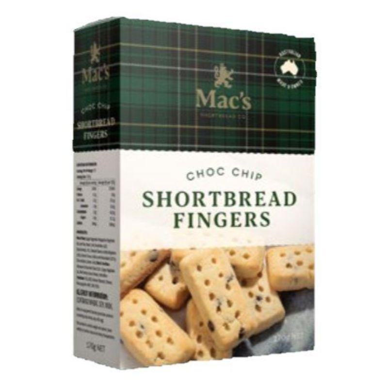 Macs Choc Chip Shortbread Fingers 170g