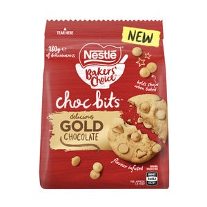 Nestle Bakers Choice Choc Bits Gold 180g