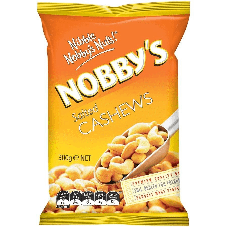 Nobbys Cashews Salted 300g