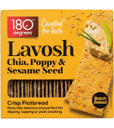 180 Degrees Lavosh Chia Poppy & Sesame 150g